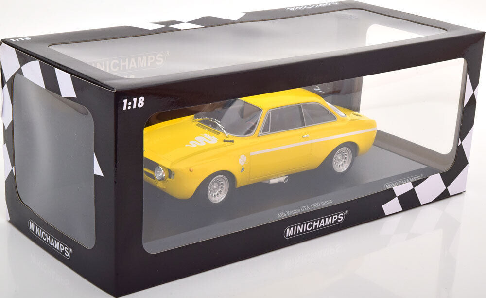 MINICHAMPS 1:18 ALFA ROMEO GTA 1300 JUNIOR - 1971 - YELLOW