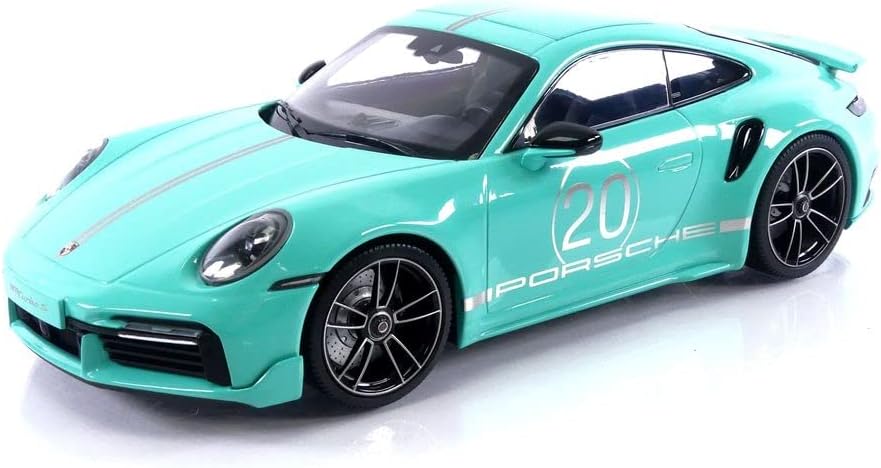 MiniChamps 1:18 2021 Porsche 911 TURBO S SPORTDESIGN #20 GREEN DIECAST 155069175