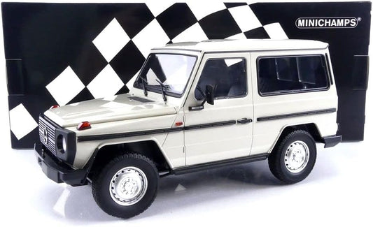 MINICHAMPS 1:18 1980 Mercedes-benz G-MODEL SWB  DIECAST CAR CREAM GREY 155038004