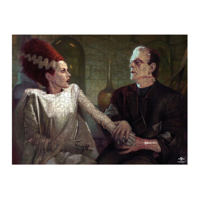 Trick or Treat Studios Frankenstein W/ Bride 1000 Piece Puzzle