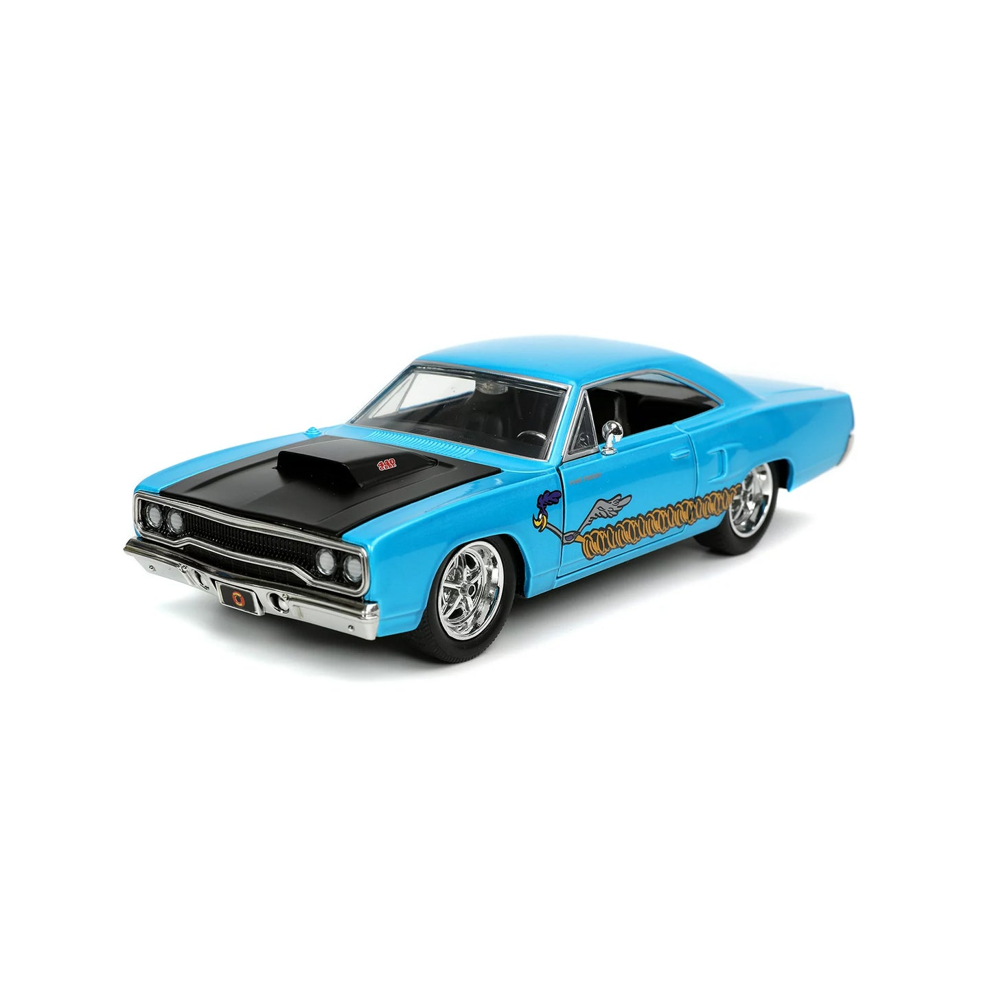 Jada 1:24 Looney Tunes 1970 Plymouth Road Runner with Wile E Coyote Blue 32038