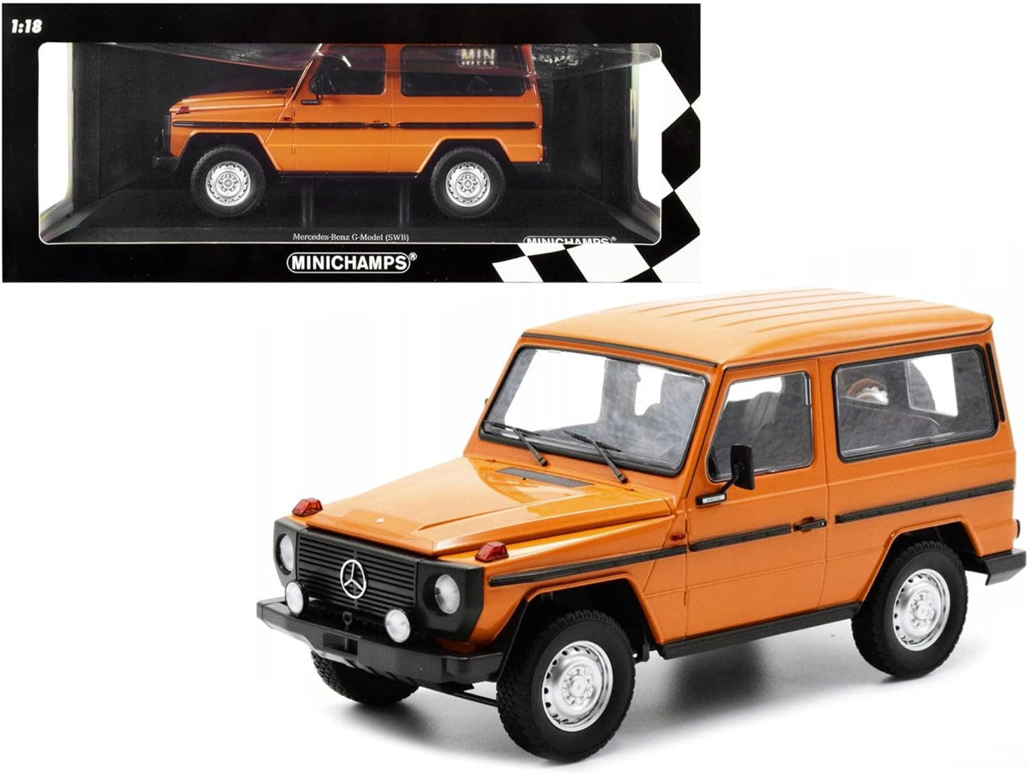 MINICHAMPS 1:18 - MERCEDES-BENZ G-MODEL SHORT W460 - 1980 - 155038000 - Orange