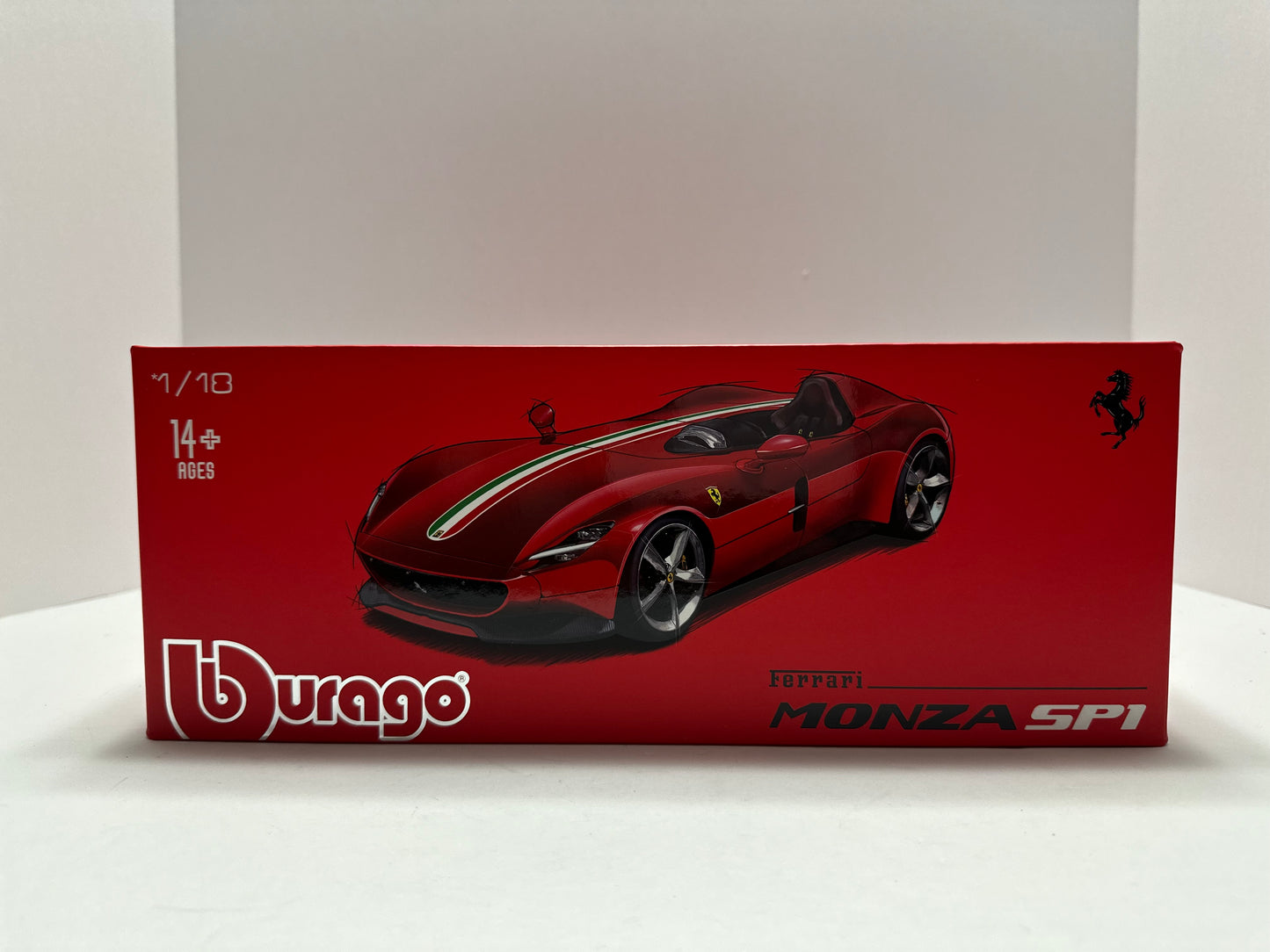 BBURAGO SIGNATURE SERIES FERRARI MONZA SP1 1:18 DIECAST MODEL CAR RED 18-16909