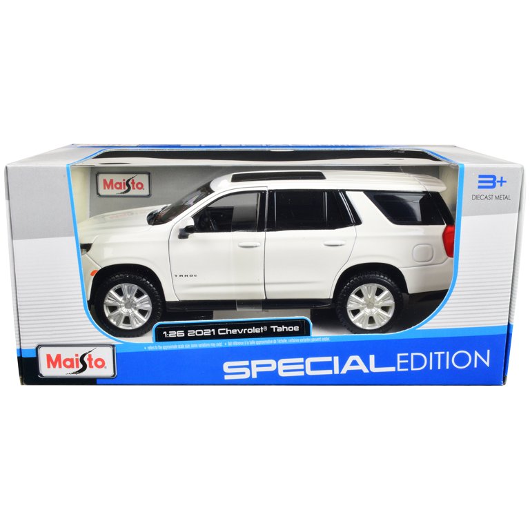 Maisto 1:26 2021 Chevrolet Tahoe Diecast Model Car White 31533