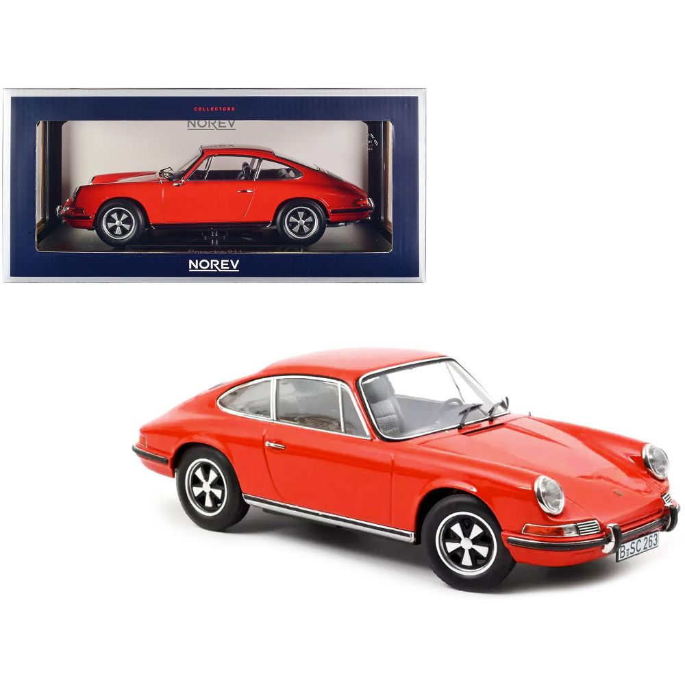 Norev 1:18 Porsche 911 E classic Diecast Orange 187628