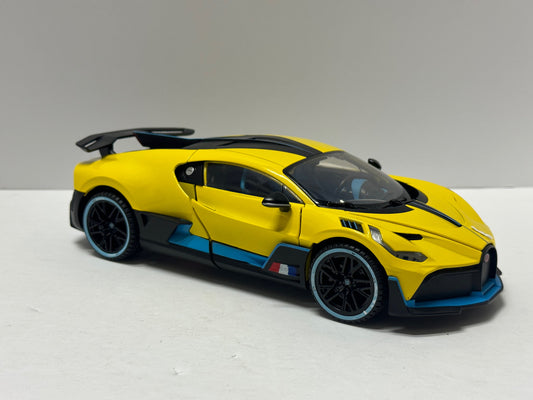 1:18 Bugatti Divo Metal Diecast With LED headlight & Taillight Yellow