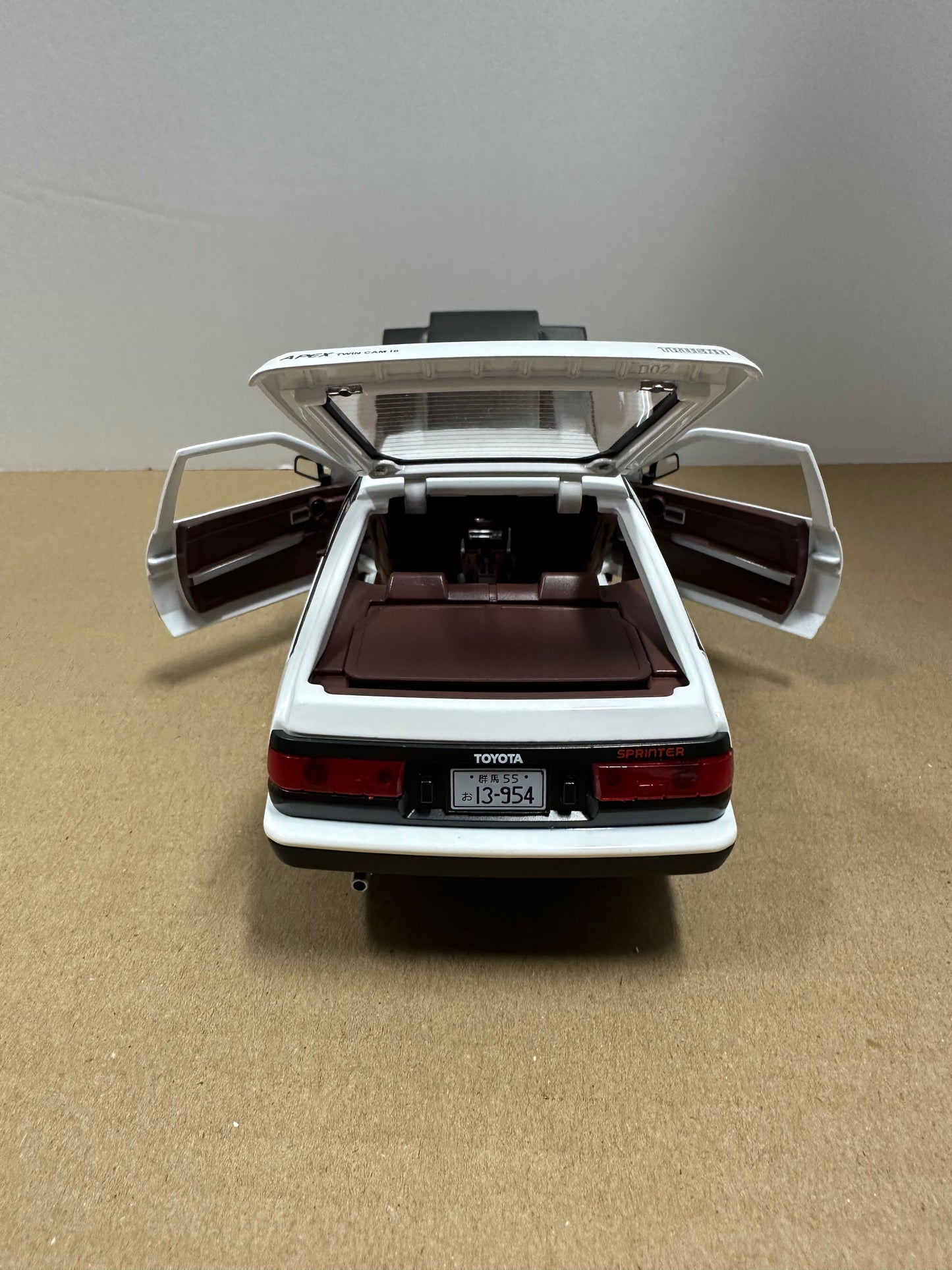 1:20 Toyota Initial D AE86 Metal Diecast Alloy headlight taillight