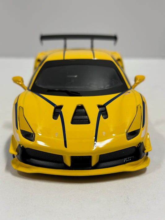 Bburago 1:24 2020 Ferrari 488 CHALLENGE RACING #25 Diecast Yellow