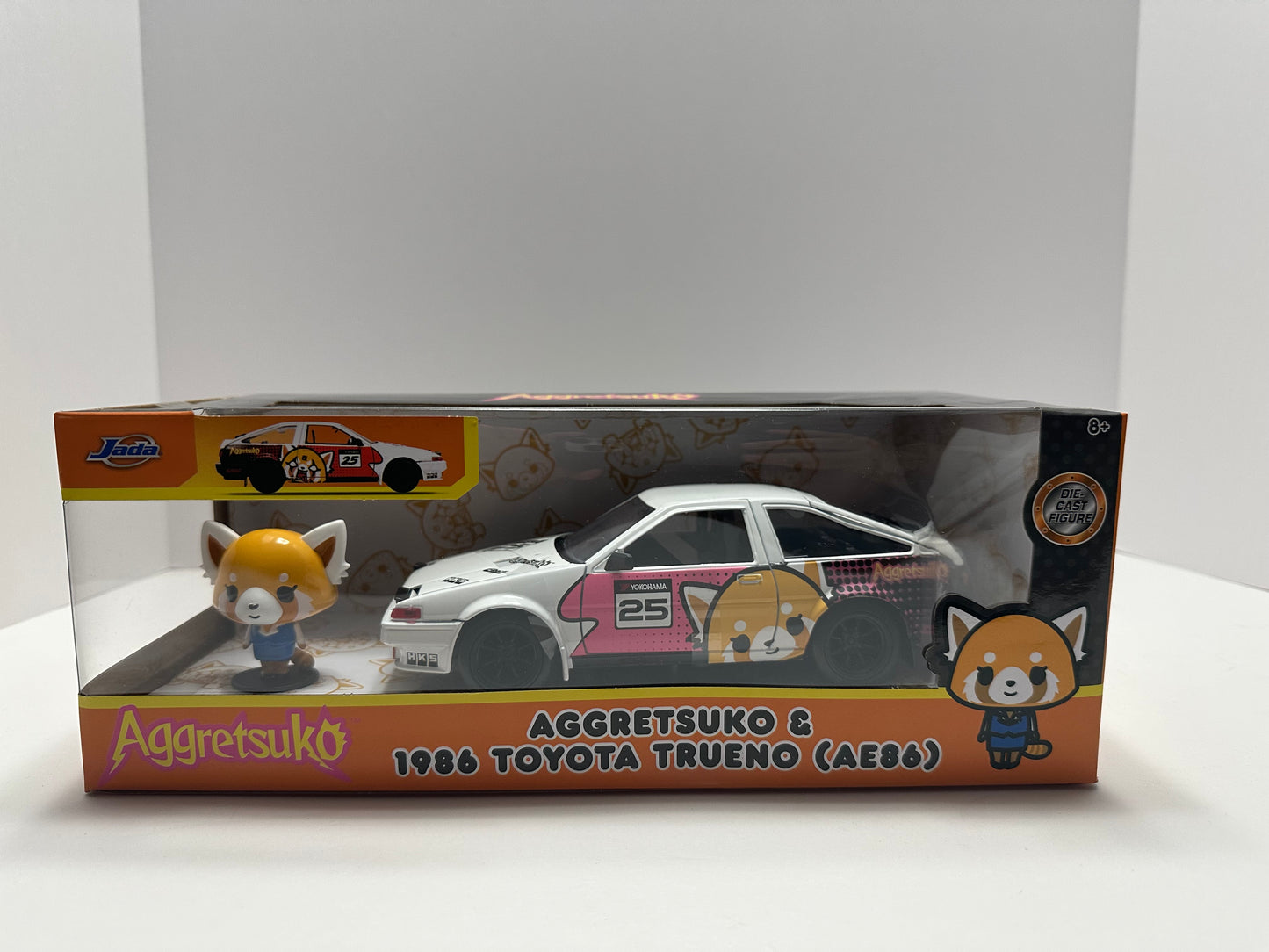 Jada 1:24 Hollywood Rides 2022 Sanrio Aggretsuko 1986 Toyota Trueno (AE86) Diecast