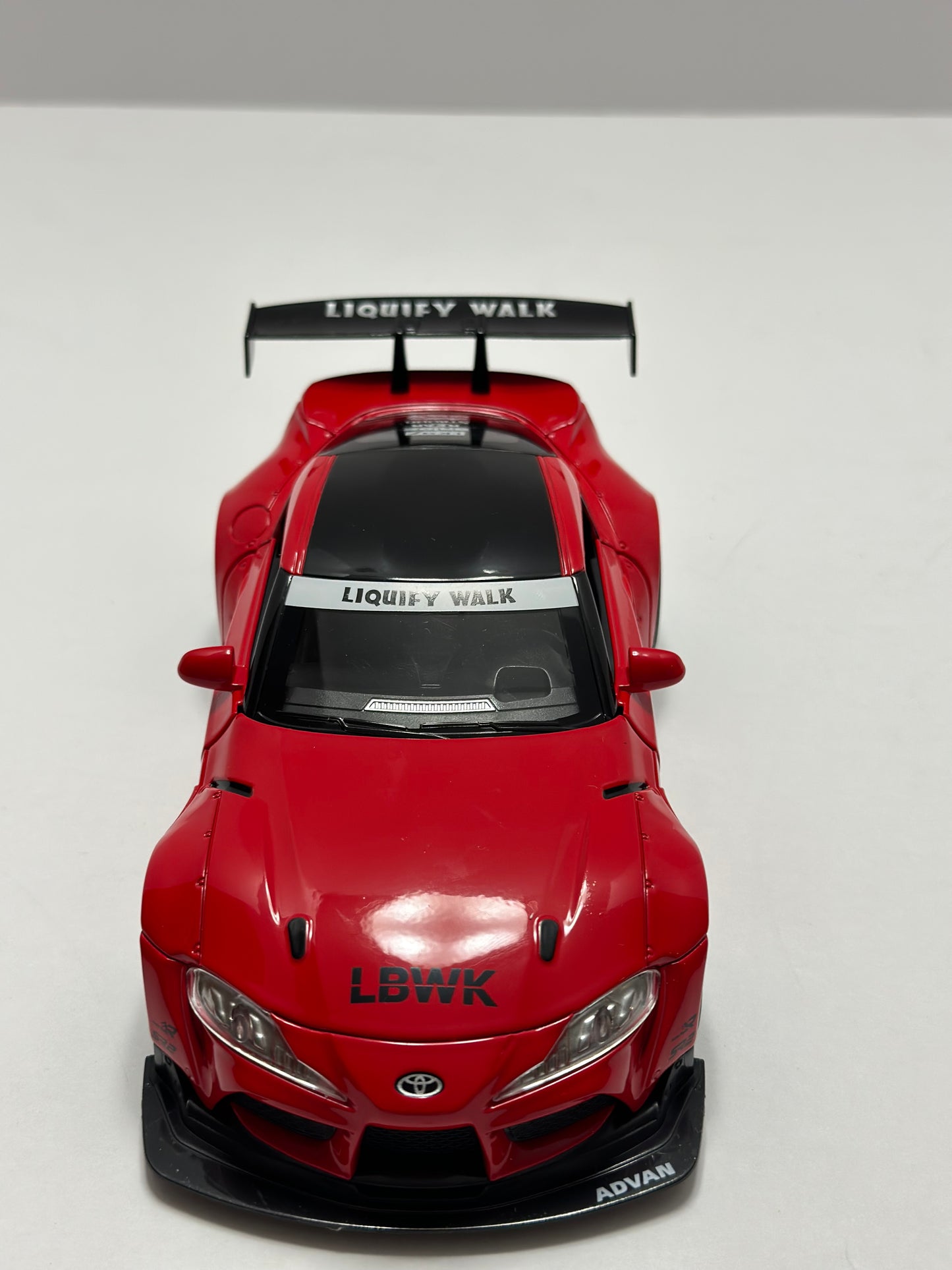 1:22 2022 Toyota Supra GR Liberty Walk With LED Headlight and TAIL LIGHT Diecast Red