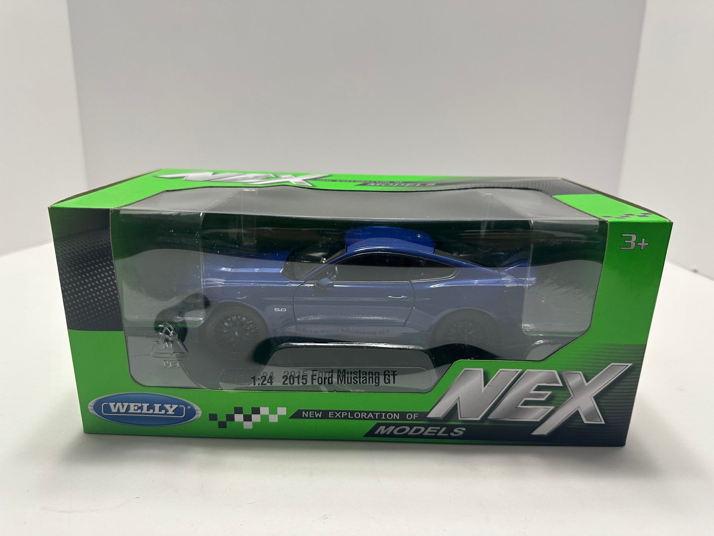 Welly 1:24 2015 Ford Mustang GT 5.0 Blue Diecast