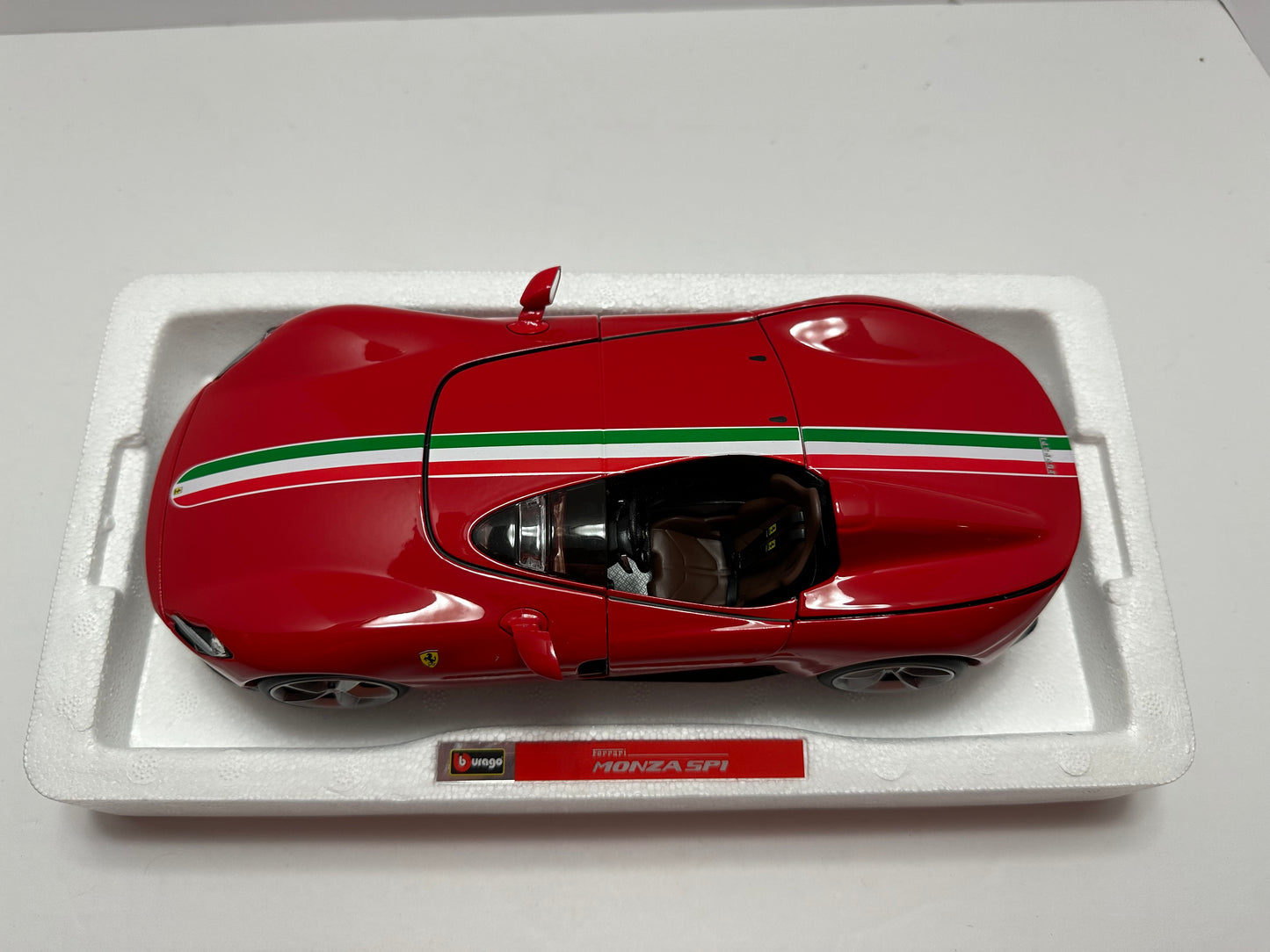 BBURAGO SIGNATURE SERIES FERRARI MONZA SP1 1:18 DIECAST MODEL CAR RED 18-16909