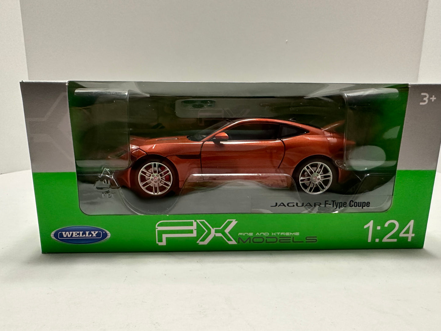 welly 1:24 Jaguar F-Type R Coupe Copper Orange Diecast