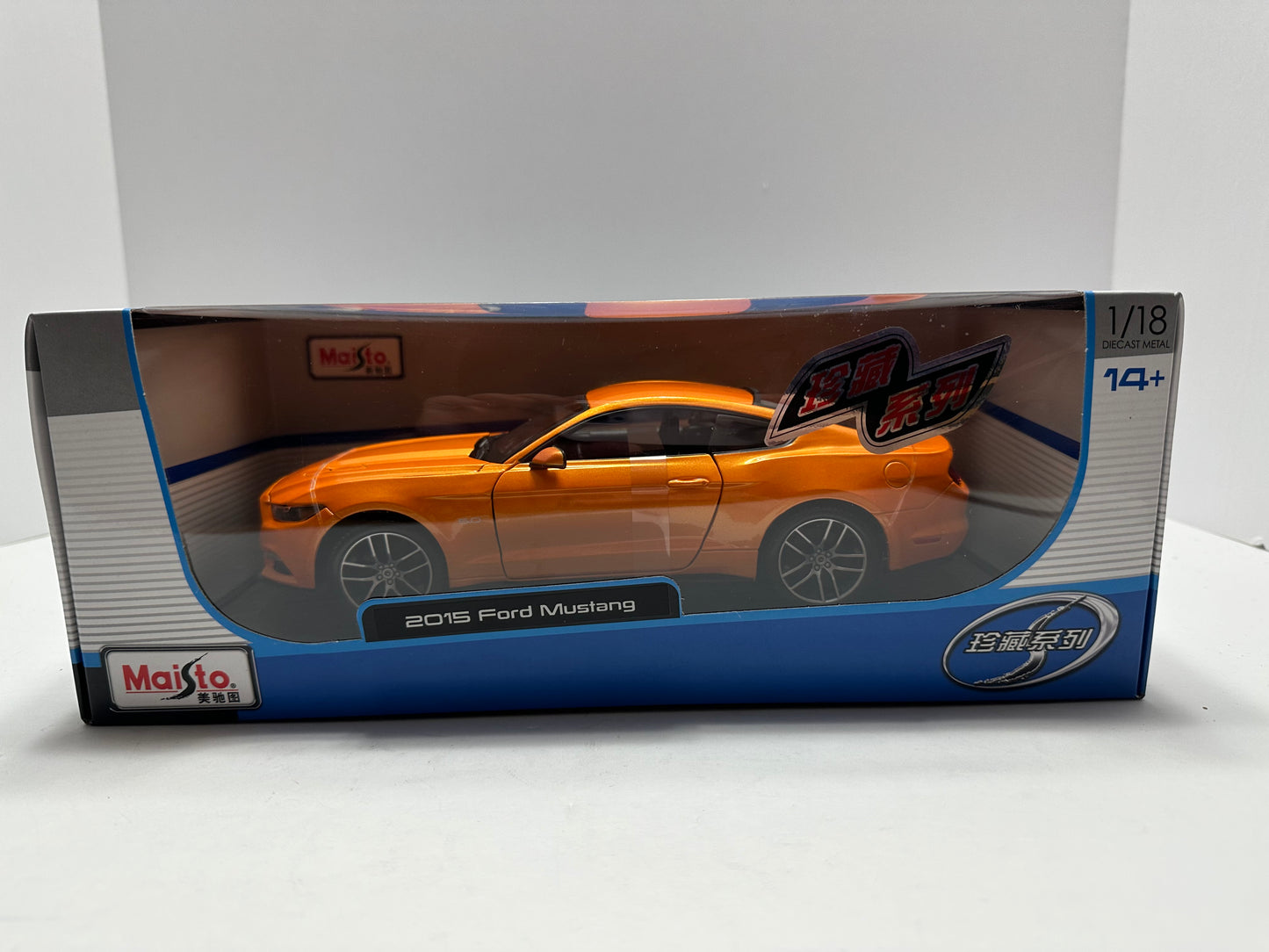 Maisto 1:18 2015 Ford Mustang GT 5.0 Metallic Orange Diecast