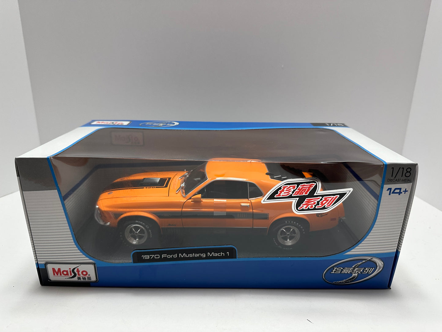 Maisto 1:18 1970 Ford Mustang Mach 1 Twister Diecast Orange