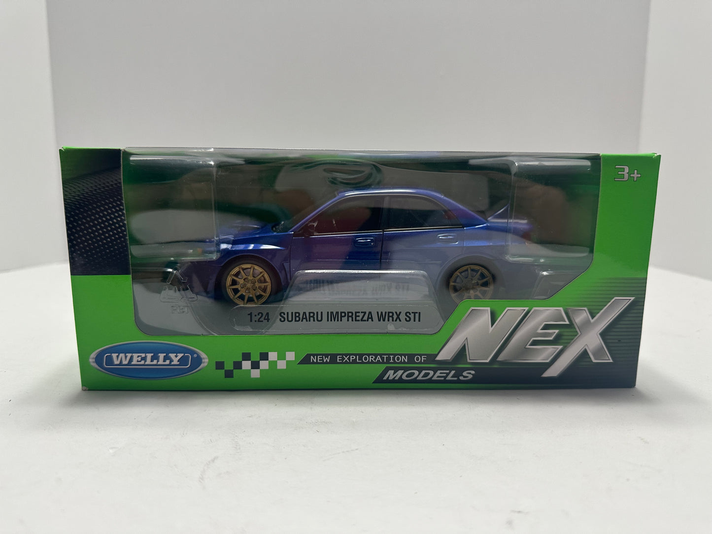 Welly 1:24 Subaru Impreza WRX STi GD Blue Diecast