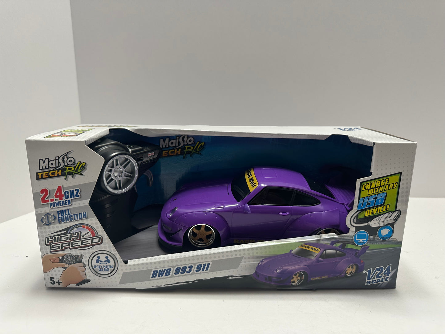 Maisto Tech R/C 1:24 RWB 993 911 (Purple) – Ready To Run