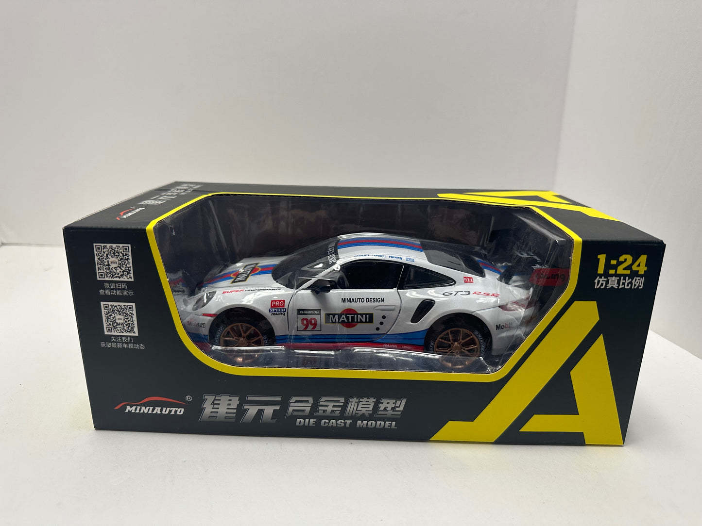 1:24 Porsche 911 GT3 RSR Matini Supercar Diecast HEADLIGHT Taillight LED