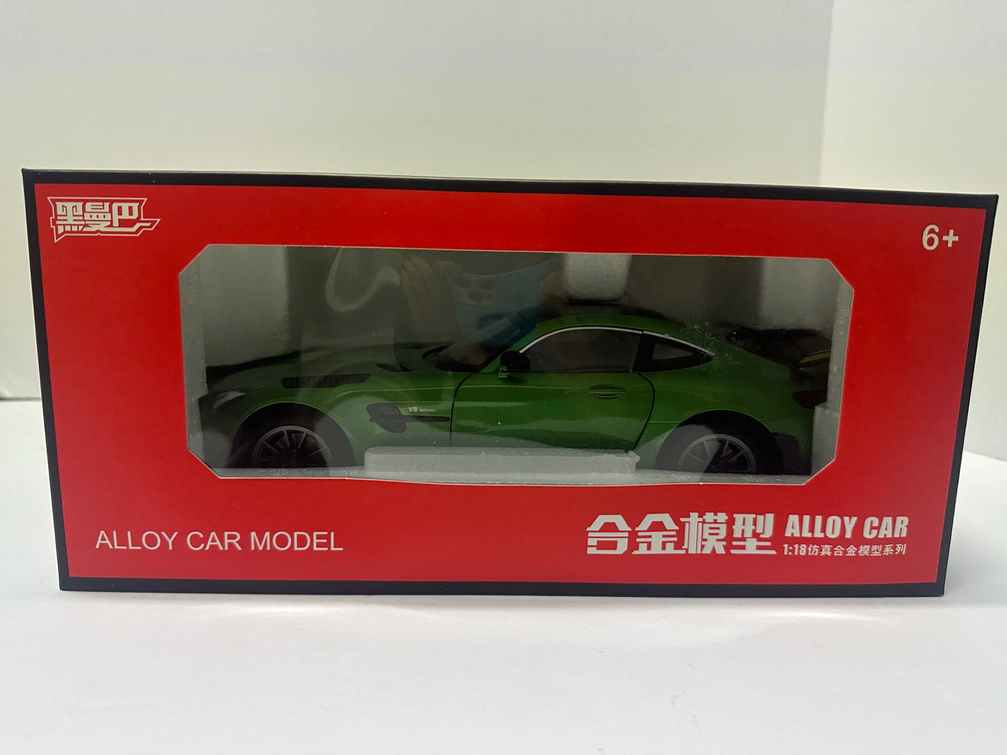 1:18 Mercedes-Benz GT-R Diecast Green Metal with LED lights.