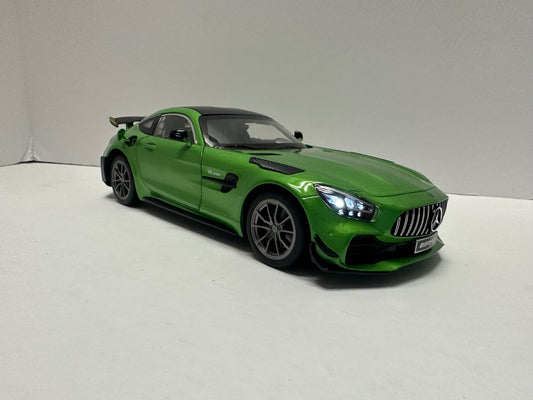 1:18 Mercedes-Benz GT-R Diecast Green Metal with LED lights.