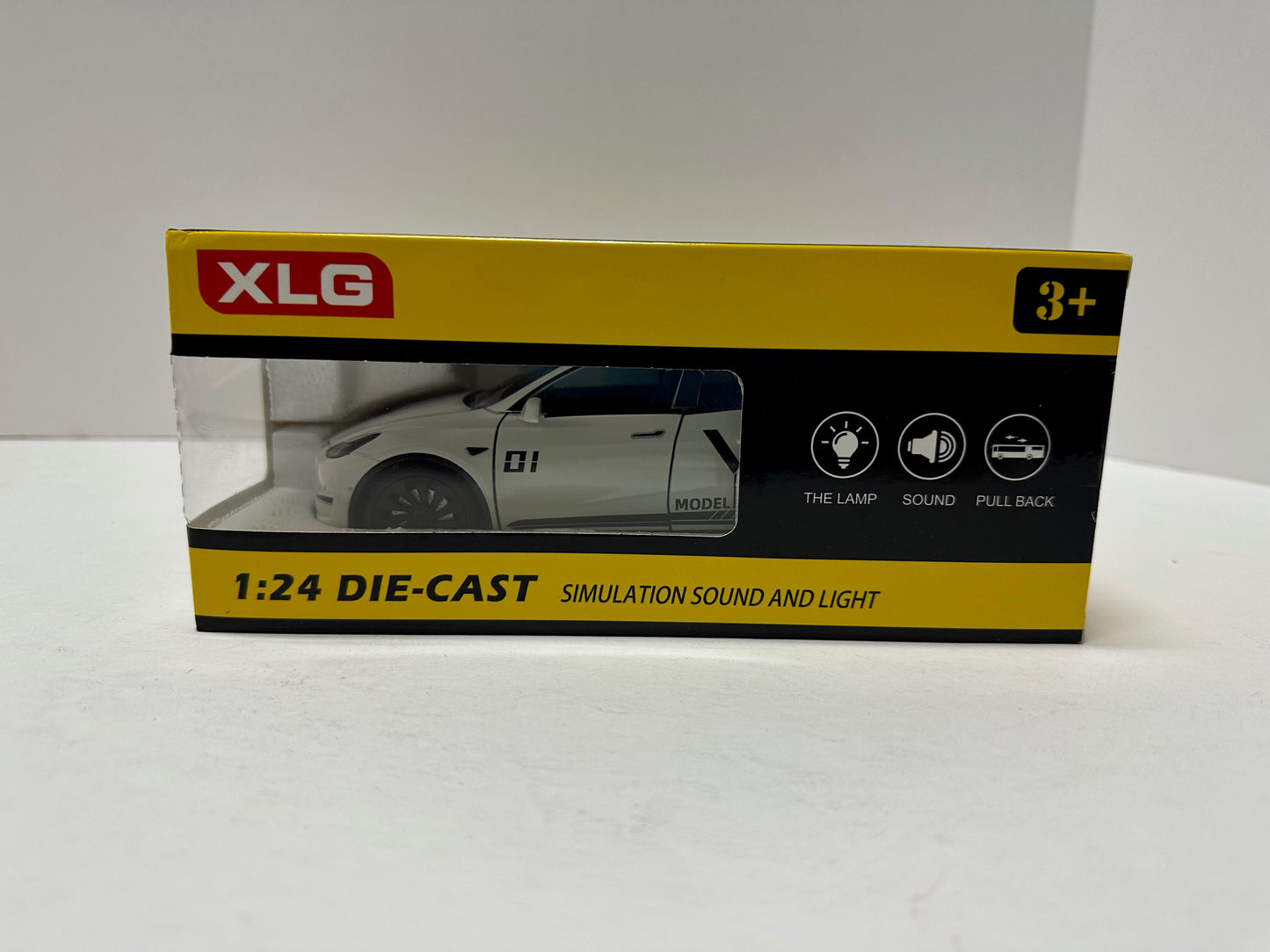 1:24 Tesla Model Y Diecast With Headlight & Taillight LED White