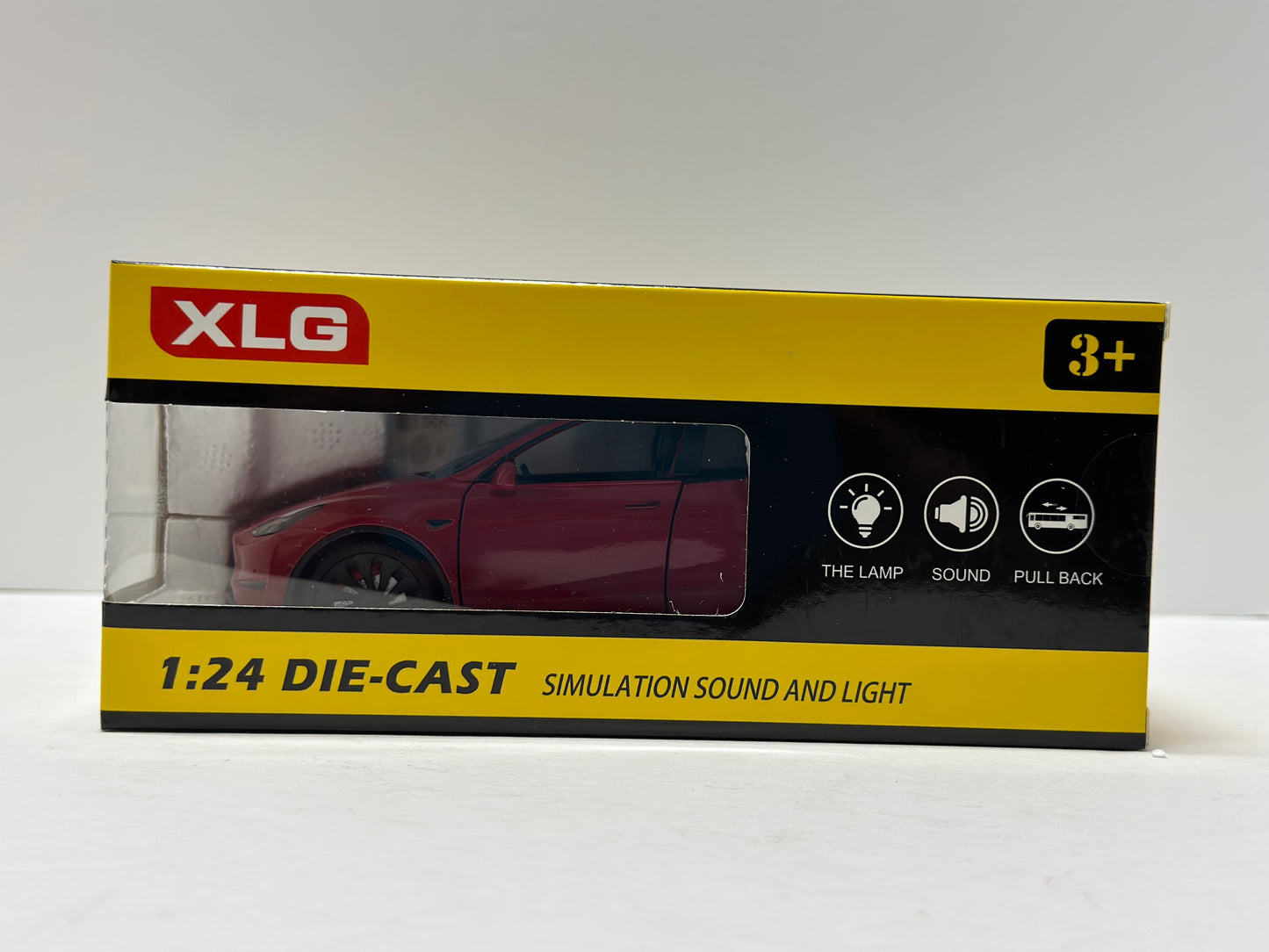 1:24 Tesla Model Y Diecast With Headlight & Taillight LED Red