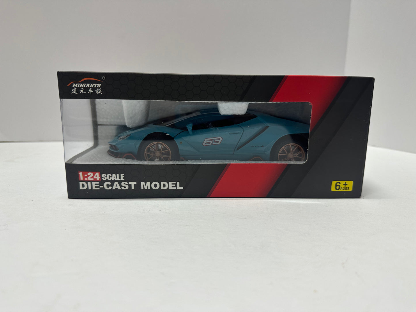 1:24 Lamborghini Centenario Diecast With Headlight & Taillight LED Blue