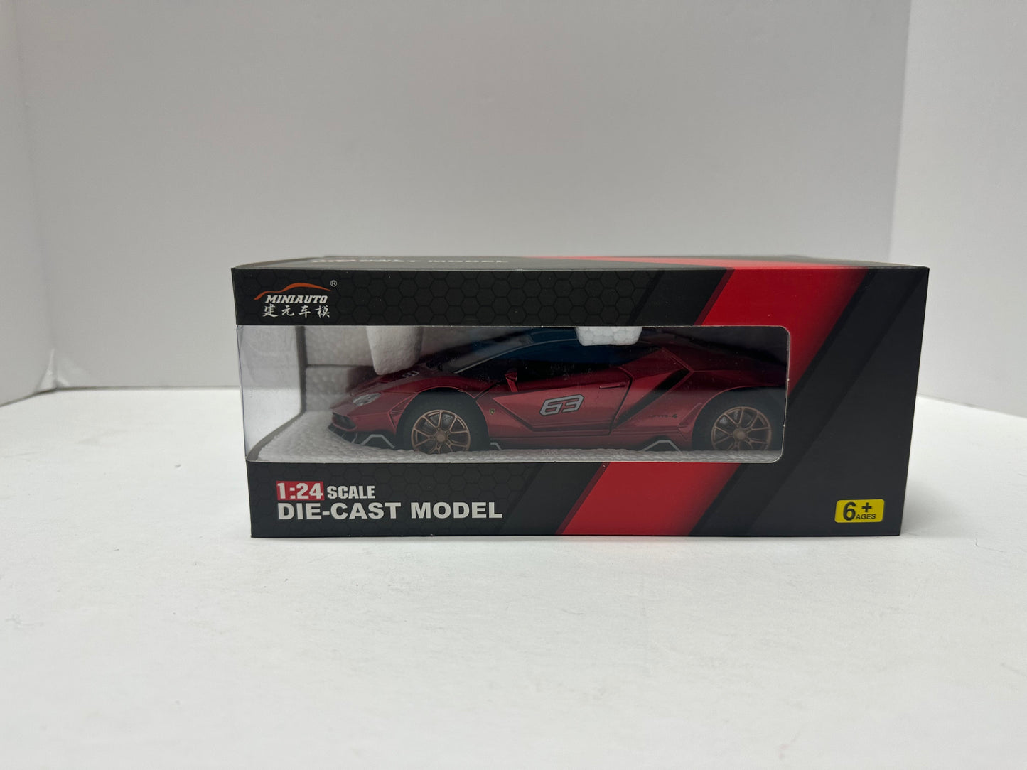 1:24 Lamborghini Centenario Diecast With Headlight & Taillight LED Red