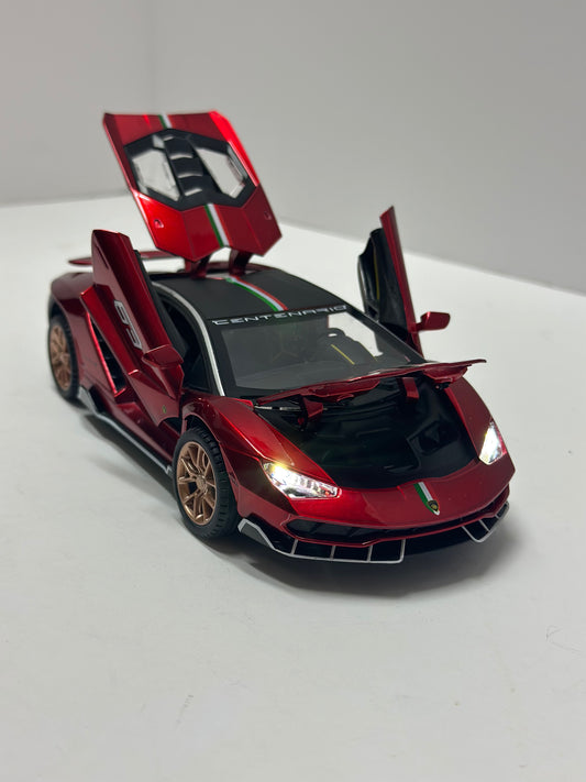 1:24 Lamborghini Centenario Diecast With Headlight & Taillight LED Red