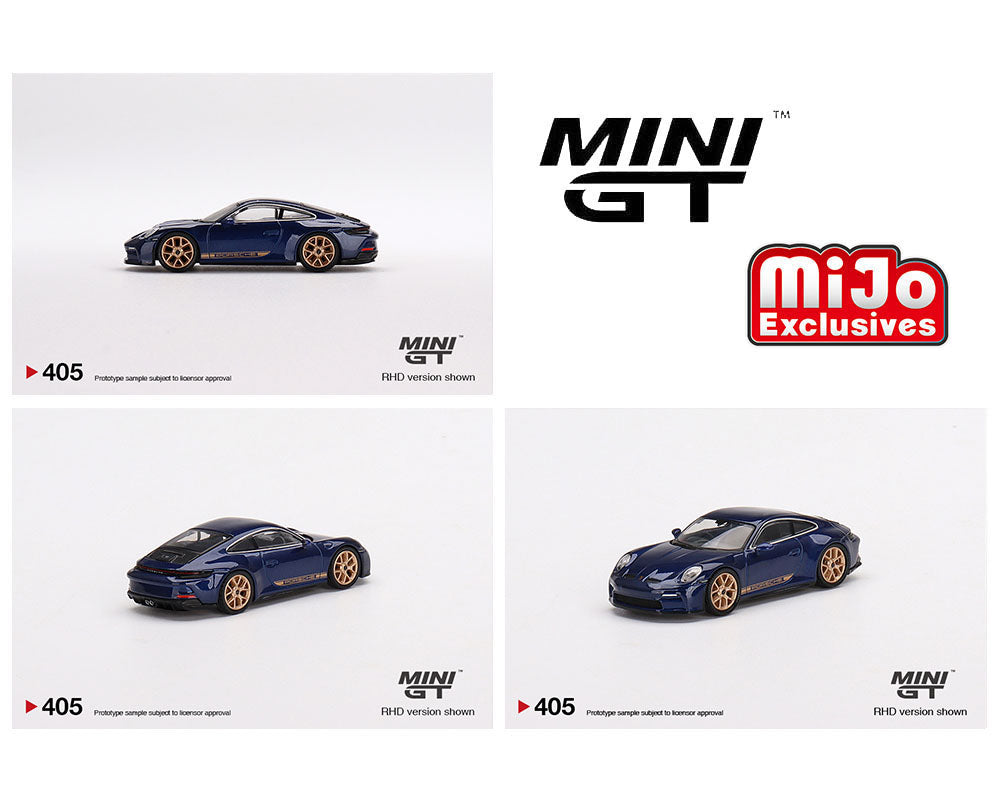 Mini GT 1:64 Porsche 911 992 GT3 Touring Gentian Blue Metallic MGT00405