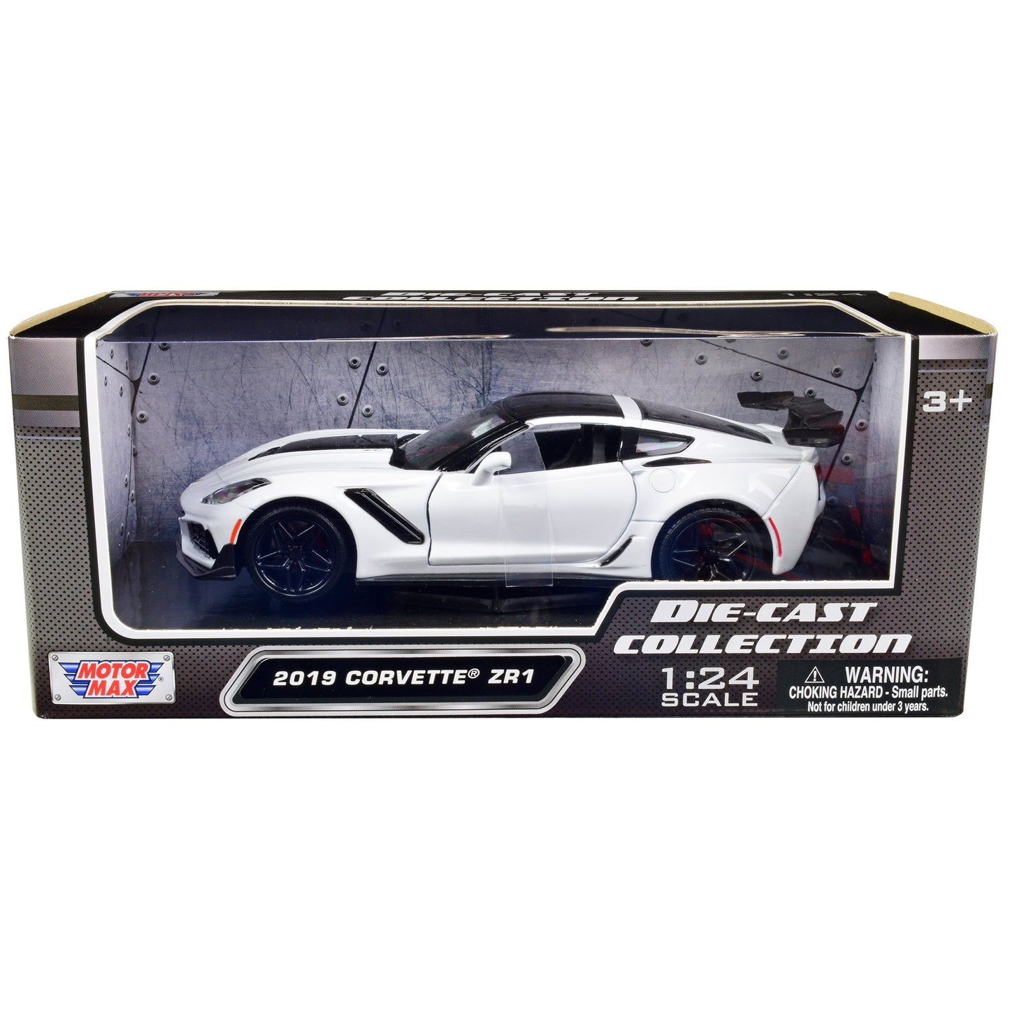 MOTORMAX 1:24 2019 CHEVROLET CORVETTE C7 ZR1  DIECAST White