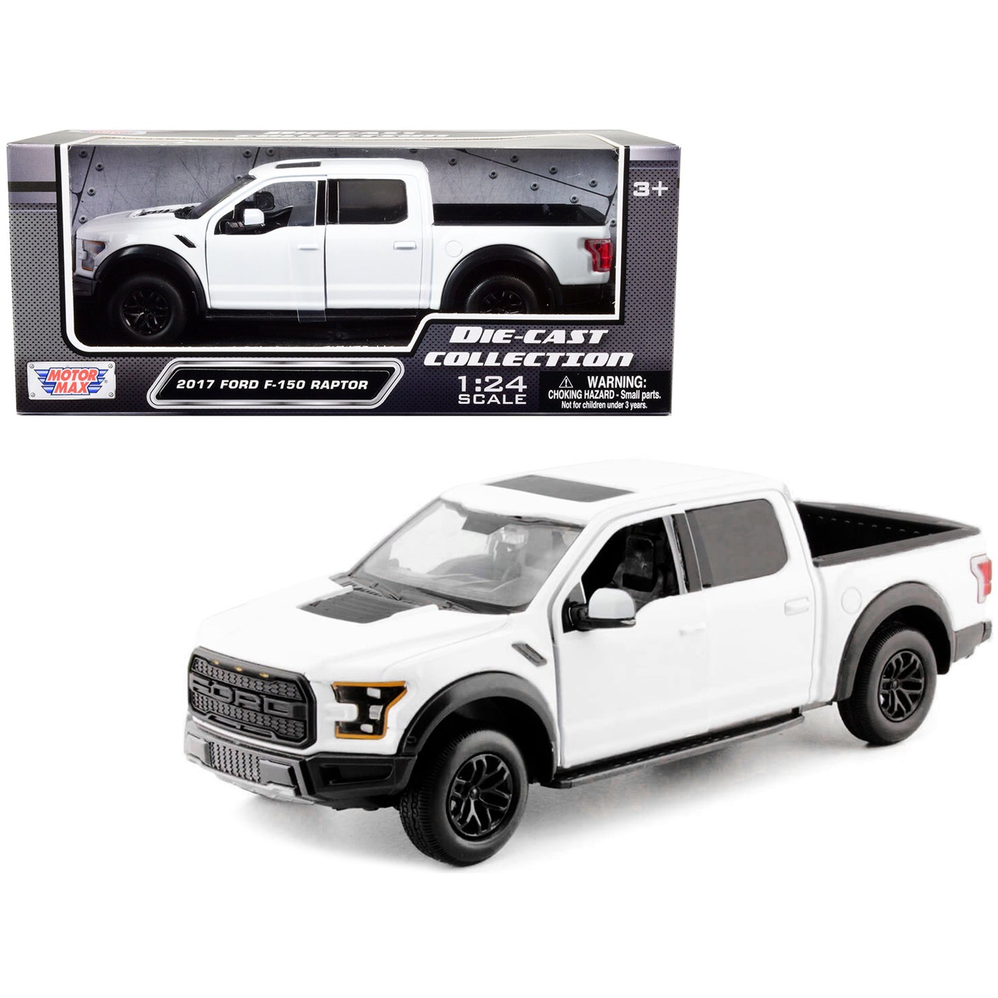 Motor Max 2017 Ford F-150 Raptor 4 Door Diecast White