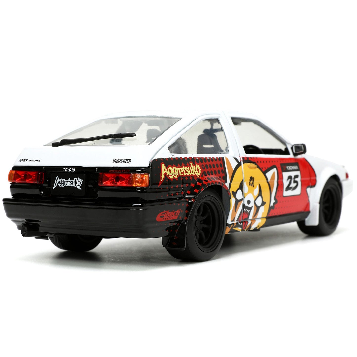 Jada 1:24 Hollywood Rides 2022 Sanrio Aggretsuko 1986 Toyota Trueno (AE86) Diecast