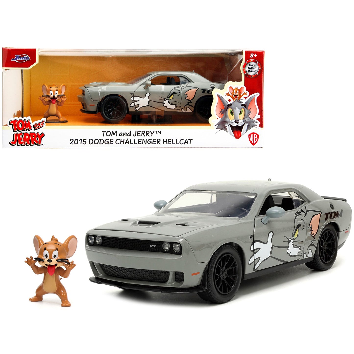 Jada Toys 1:24 Tom and Jerry 2015 Dodge Challenger Hellcat Diecast