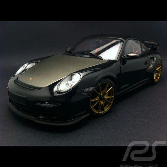 MINICHAMPS 1:18 2011 PORSCHE 911 997 GT2 RS BLACK with Gold WHEELS 100-069402