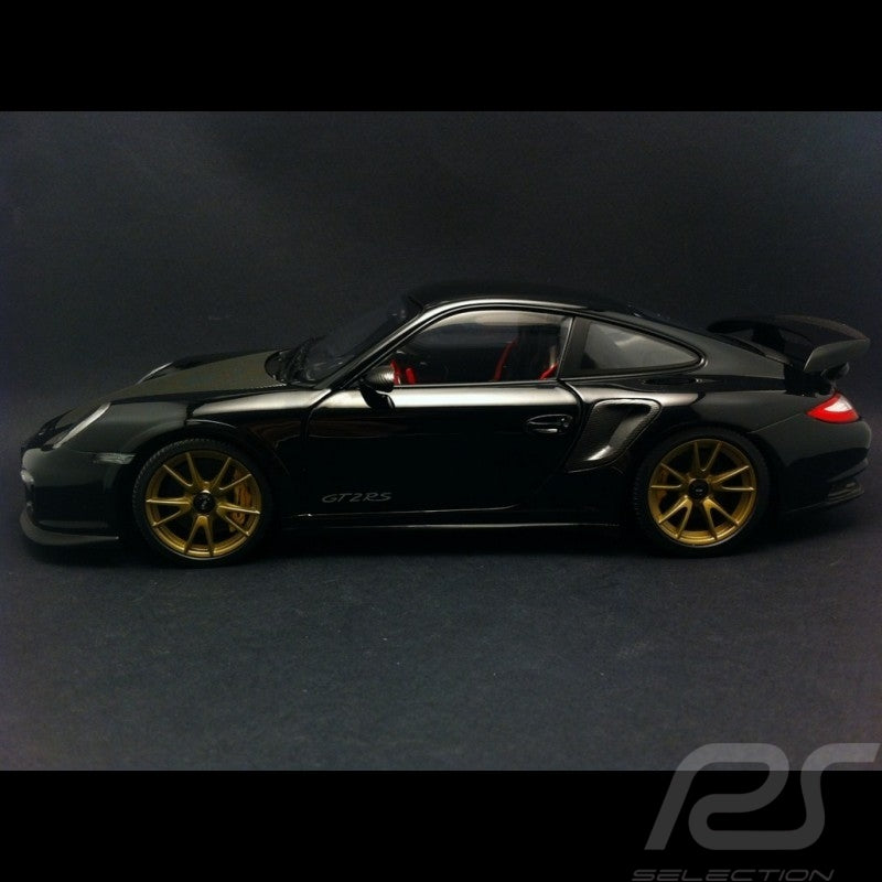 MINICHAMPS 1:18 2011 PORSCHE 911 997 GT2 RS BLACK with Gold WHEELS 100-069402