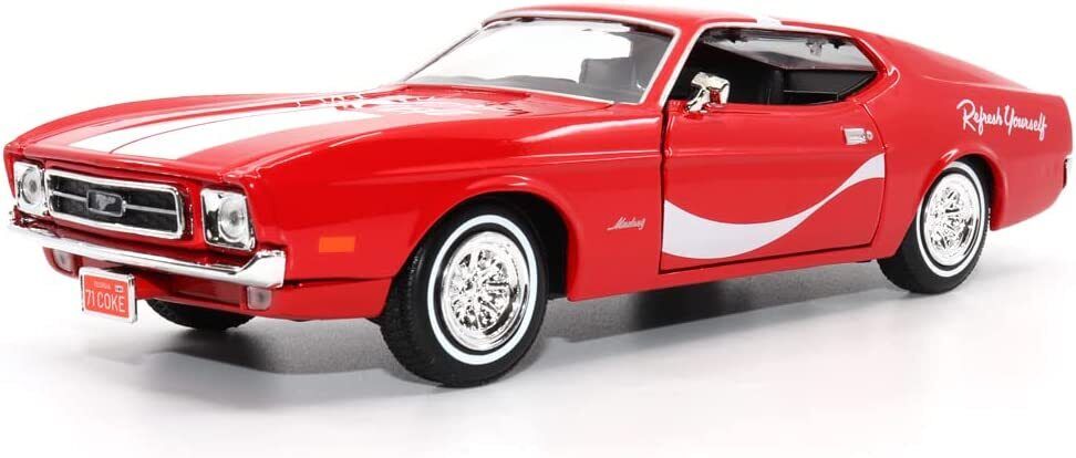 1:24 1971 Ford Mustang Sportsroof Red "COCA-COLA"  Diecast Model Car 424071