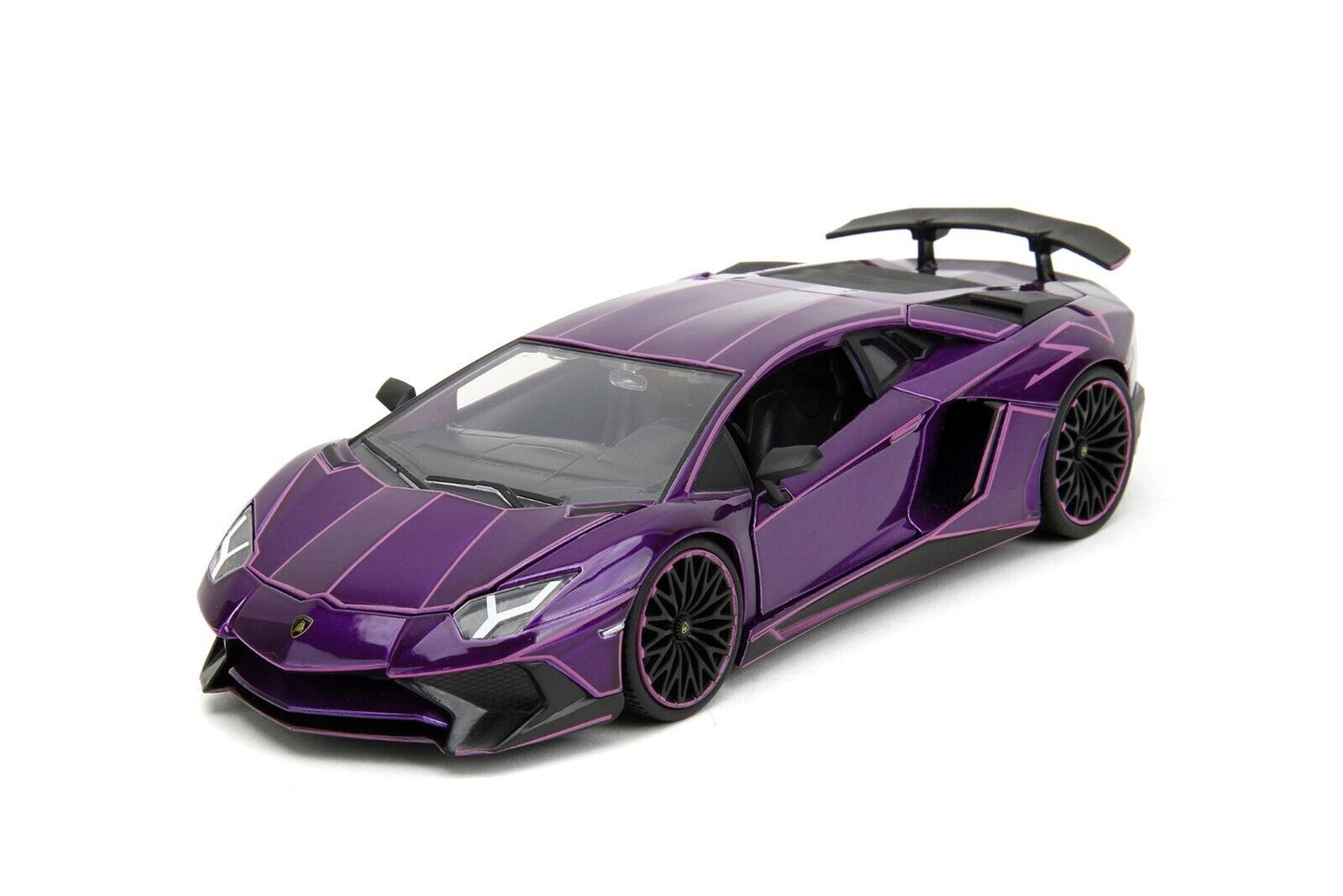 Jada 1:24 Pink Slips Lamborghini Aventador SV Purple Diecast Model Car New 34656