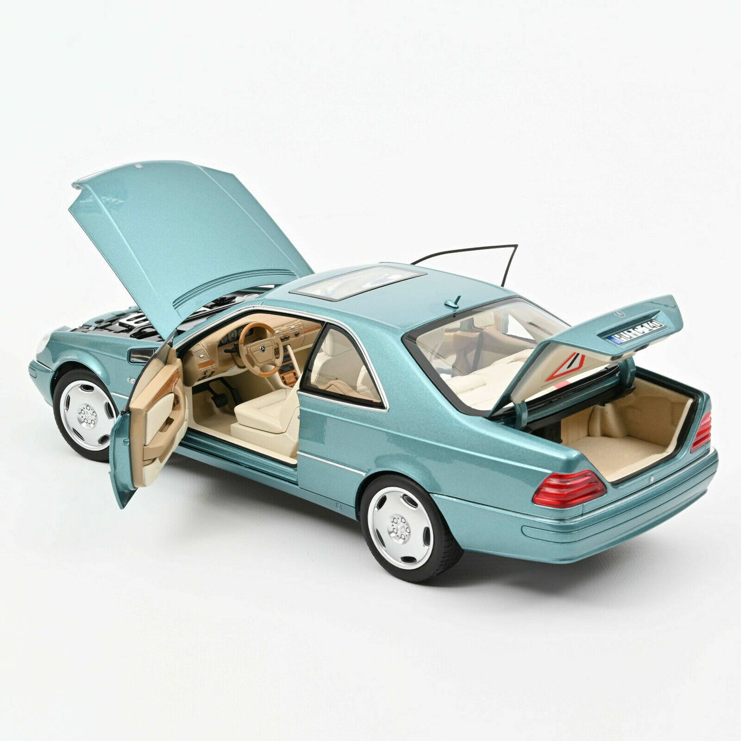 Norev 1:18 1997 MERCEDES-BENZ CL600 Coupe BLUE Metallic Diecast 183448