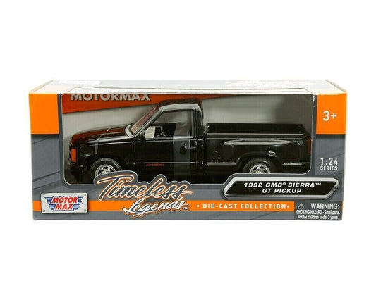 Motormax 1:24 GMC Sierra GT Pickup Truck Black Diecast