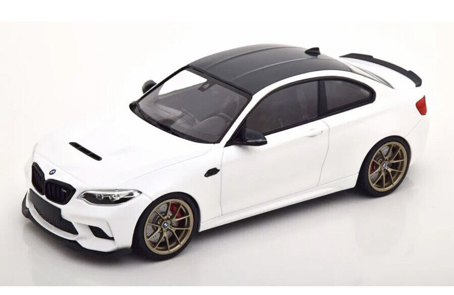 2020 BMW M2 CS WHITE W/ GOLD WHEELS 1:18 DIECAST MODEL CAR MINICHAMPS 155021020