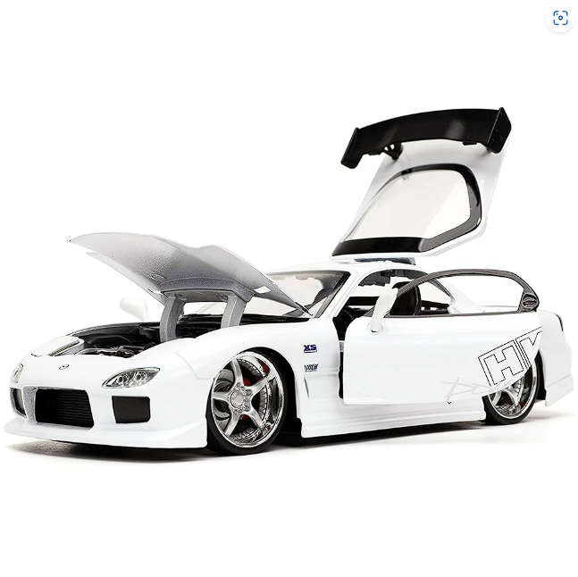 Jada Toys Fast & Furious Mazda RX-7 1:24 Diecast Model Car - White (32607)