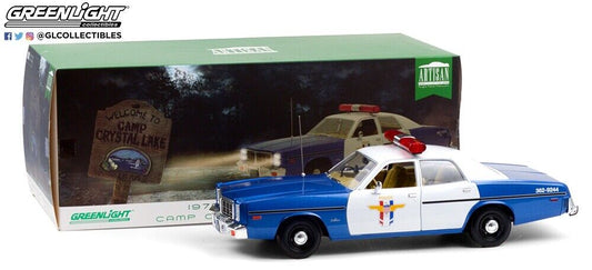 GREENLIGHT ARTISAN 1:18 CRYSTAL LAKE POLICE 1978 DODGE MONACO MODEL CAR 19068