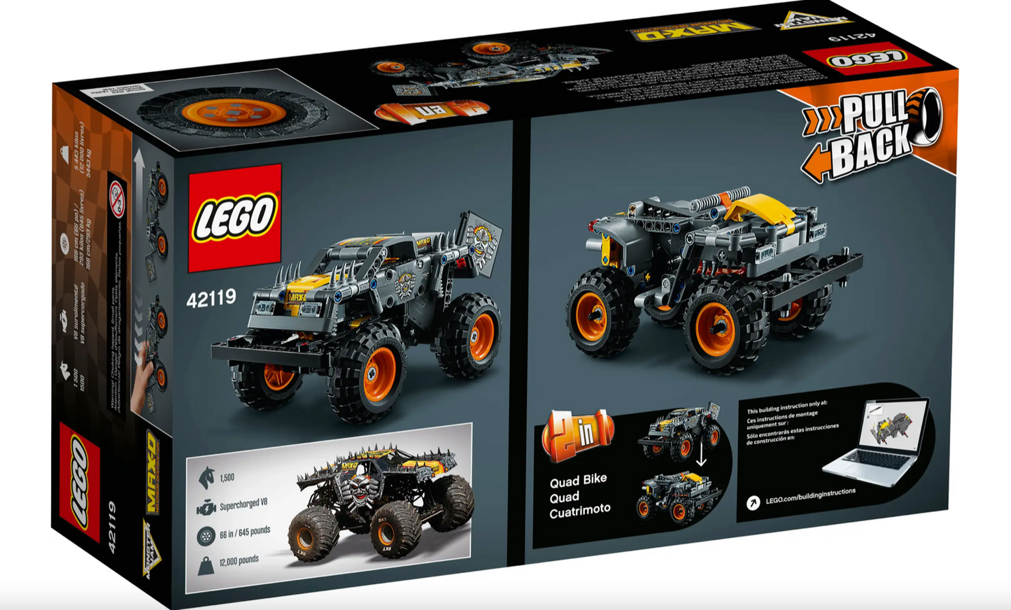 LEGO Monster Jam Max-D 42119 Building Set 2 In 1 (230 Pieces)