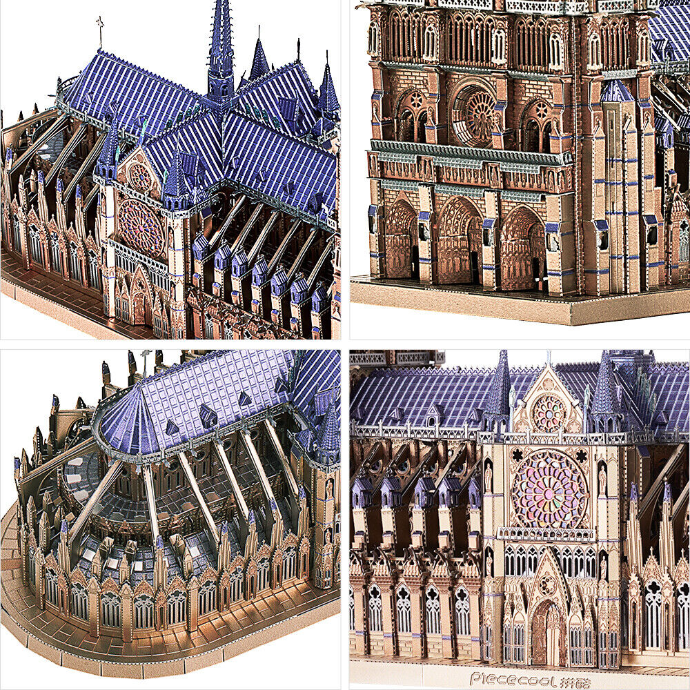 Piececool Notre-Dame DE Paris Large Full color HP161-BS Difficulty Level 5 3D Puzzle