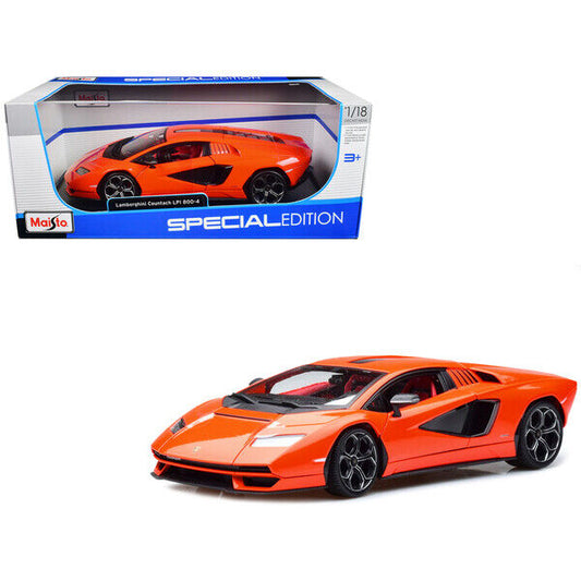 MAISTO 1:18 LAMBORGHINI COUNTACH LPI 800-4 DIECAST ORANGE 31459OR