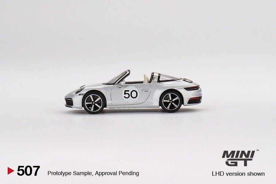 Mini GT 1:64 Porsche 911 Targa 4S Heritage Design Edition (GT Silver Metallic)