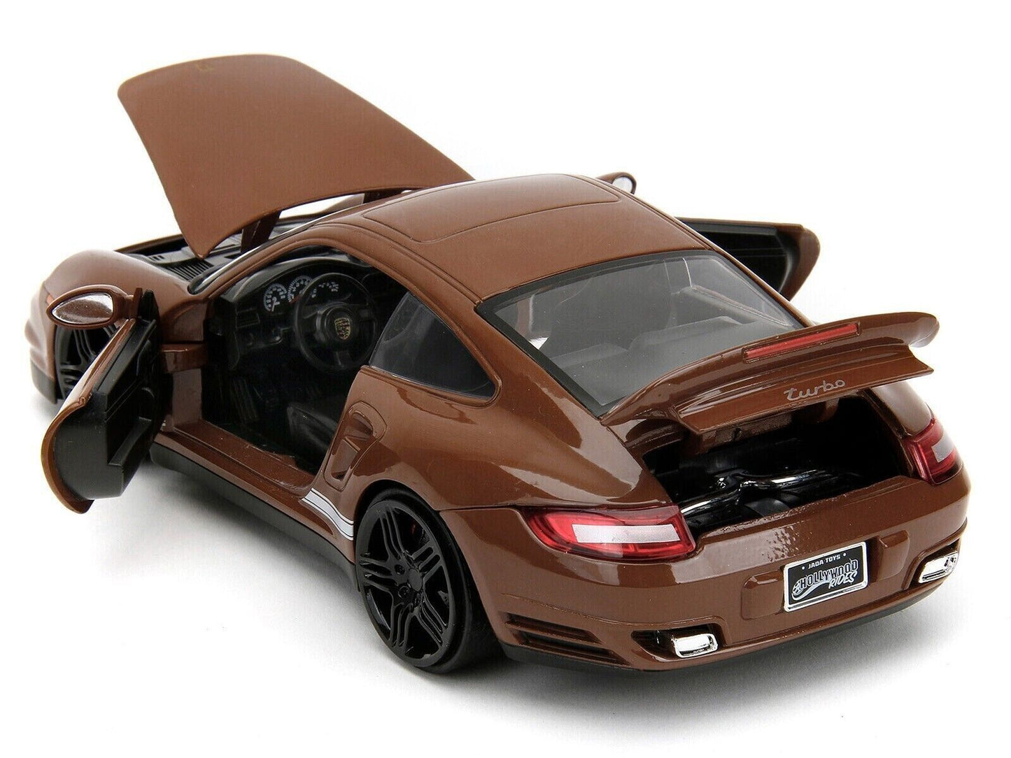 JADA 1:24 PORSCHE 911 TURBO & BROWN M&M FIGURE Diecast