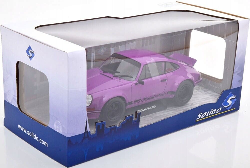 Solido 1:18 1973 Porsche 911 RSR COUPE STREET FIGHTER PURPLE Diecast