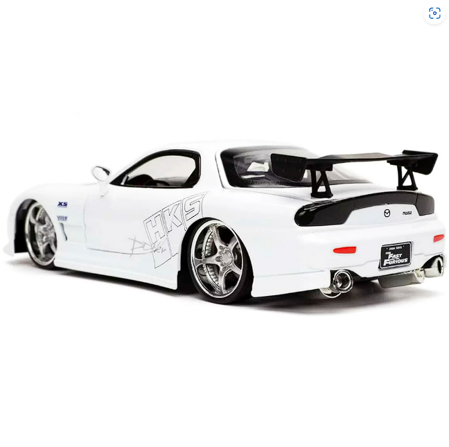 Jada Toys Fast & Furious Mazda RX-7 1:24 Diecast Model Car - White (32607)